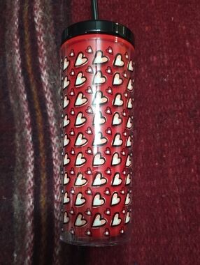 kate spade Red Heart Print Tumbler